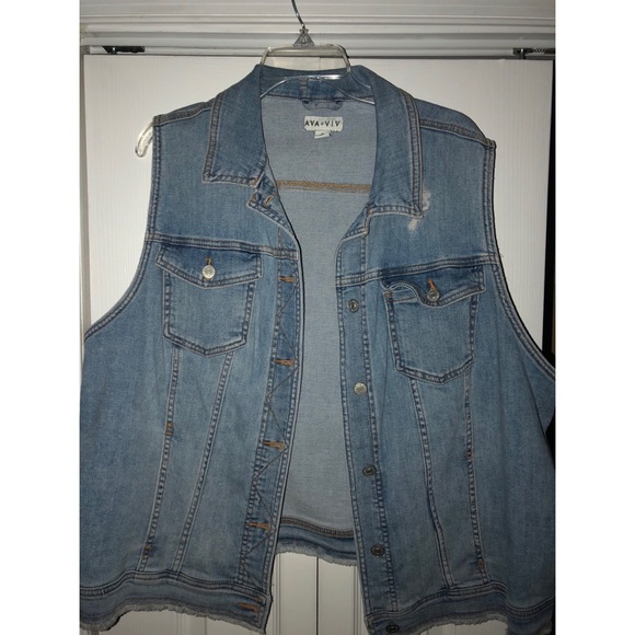 Ava & Viv Jackets & Blazers - Distressed Jean Vest